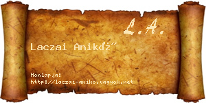 Laczai Anikó névjegykártya
